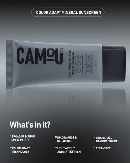 Camou Color Adapt Mattifying Mineral Sunscrren