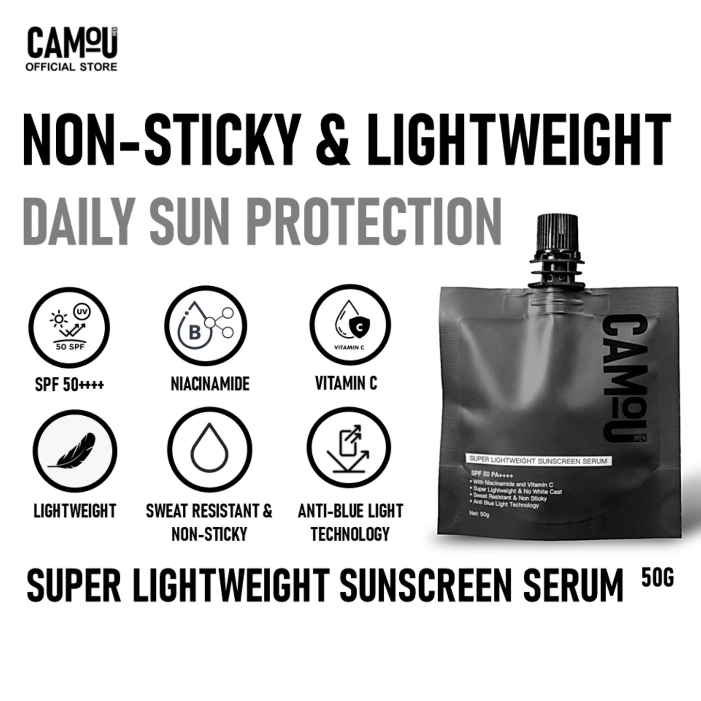 50mL Camou Super Lightweight Sunscreen Serum