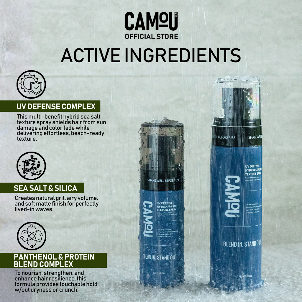 Camou UV Defense Seasalt Texture Spray