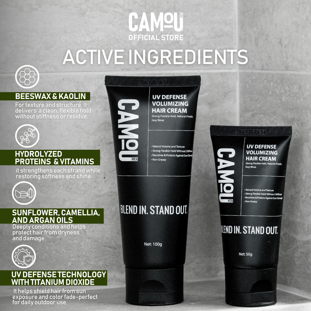 Camou UV Defense Volumizing Hair Cream
