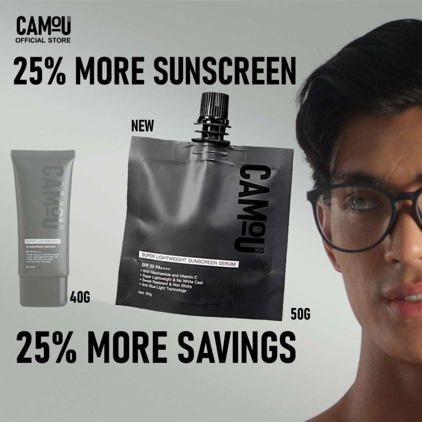 50mL Camou Super Lightweight Sunscreen Serum