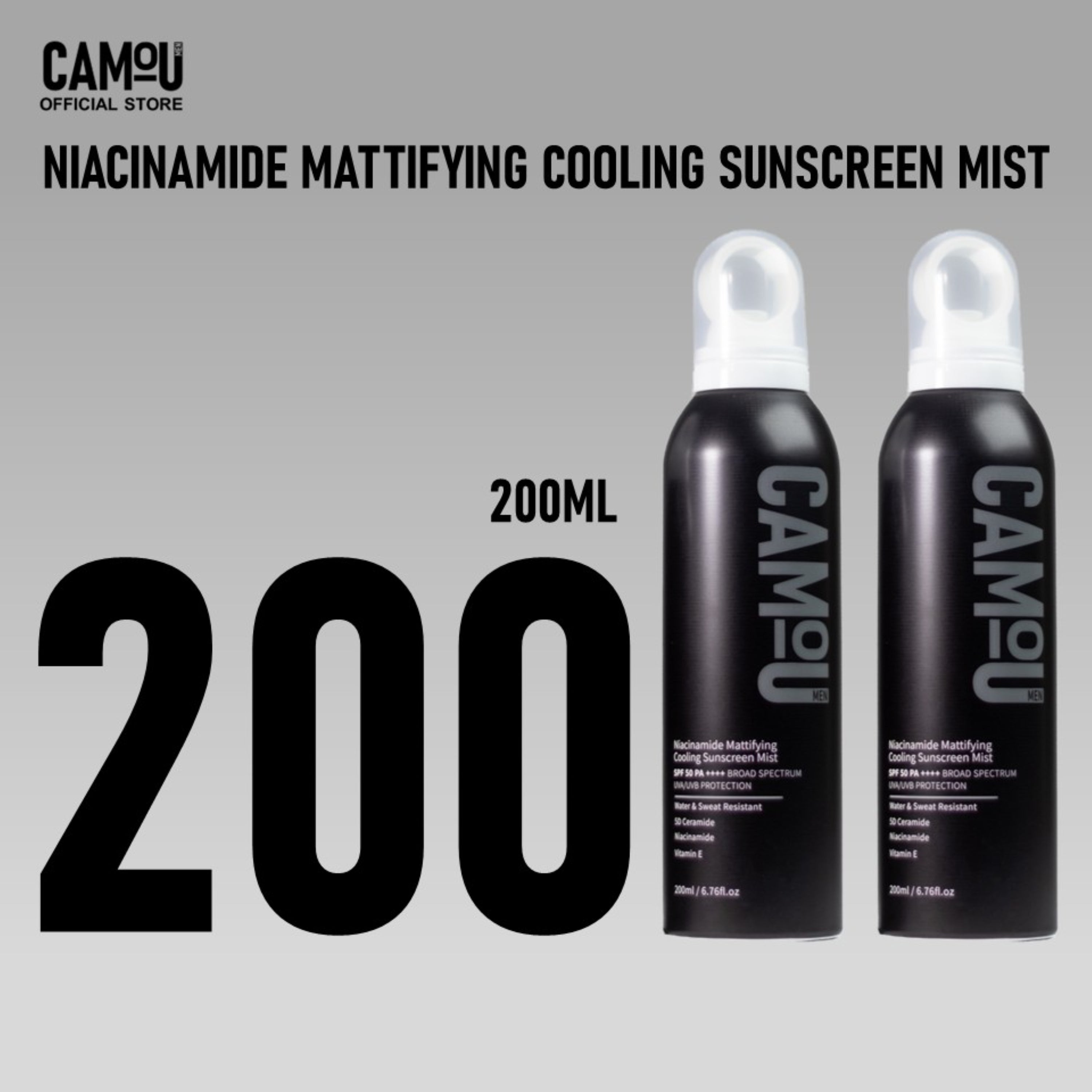 Camou Niacinamide Mattifying Cooling Sunscreen Mist