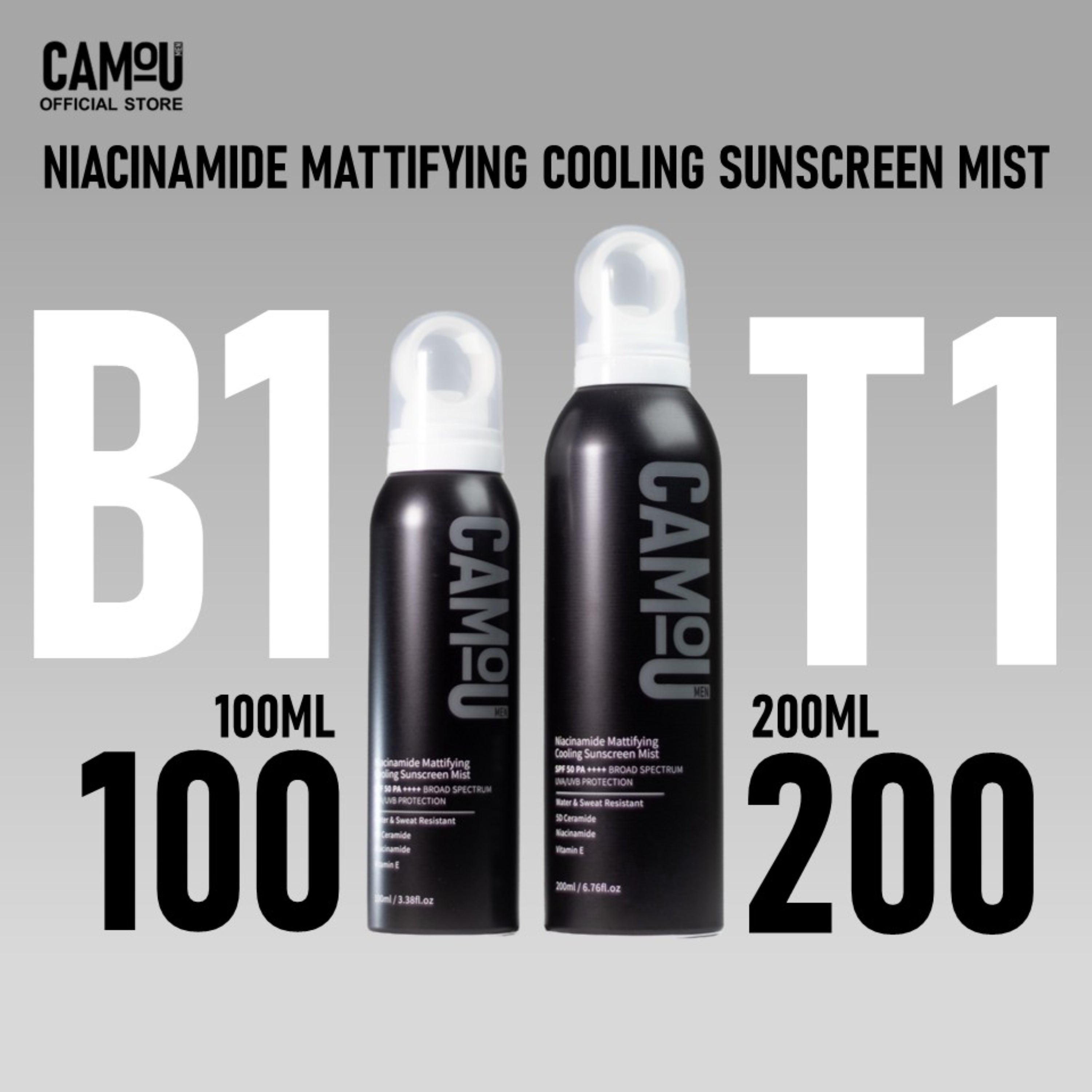 Camou Niacinamide Mattifying Cooling Sunscreen Mist