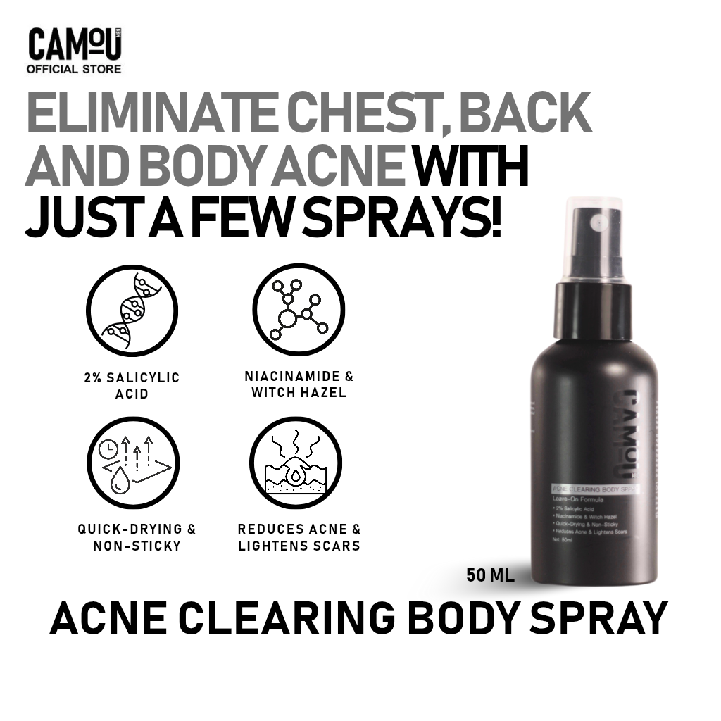 Camou 50mL Salicylic Acne Body Spray
