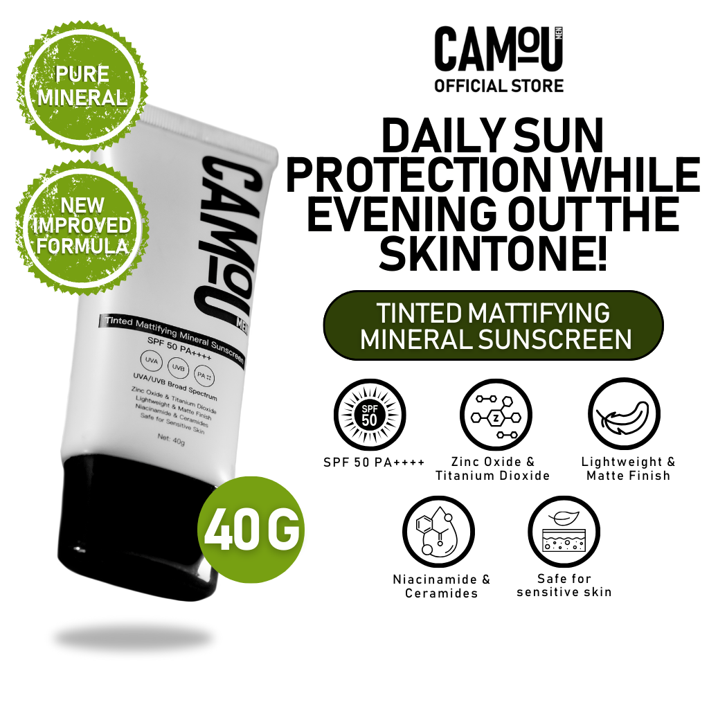 Camou Tinted Mattifying Mineral Sunscreen SPF50 PA++++