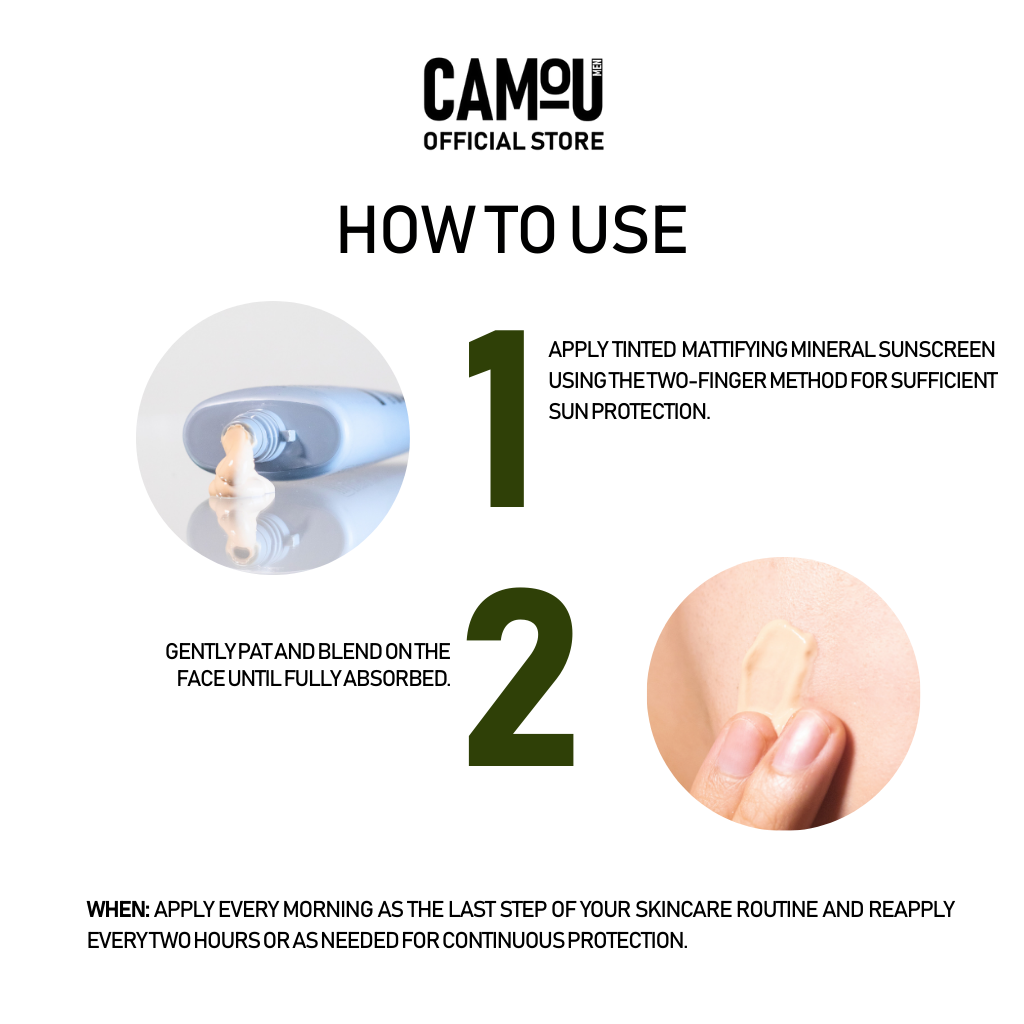 Camou Tinted Mattifying Mineral Sunscreen SPF50 PA++++