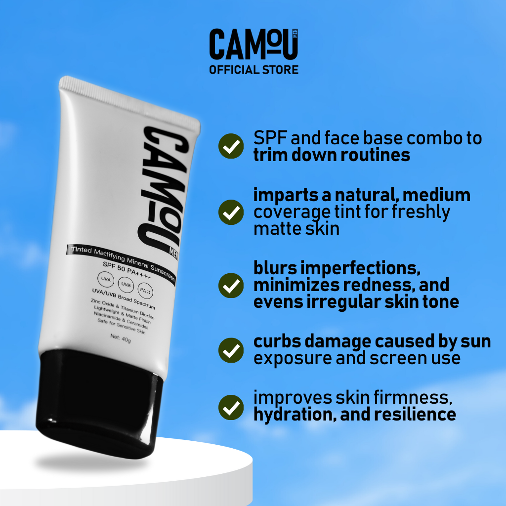 Camou Tinted Mattifying Mineral Sunscreen SPF50 PA++++